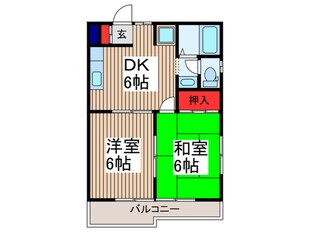 ロキシ－・ヴィル川口Ａの物件間取画像